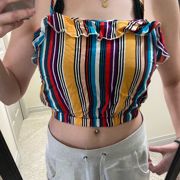 Stripped crop top - Picture 1 of 3